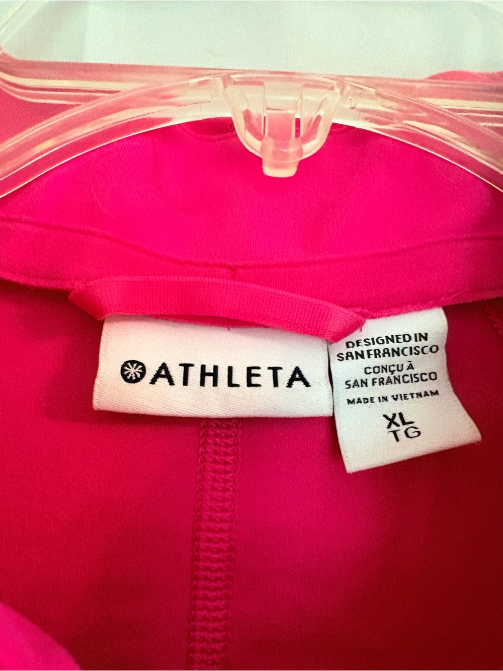 Athleta Women's Bright Fuchsia Full-Zip Utility Jacket Size XL - Picture 2 of 3